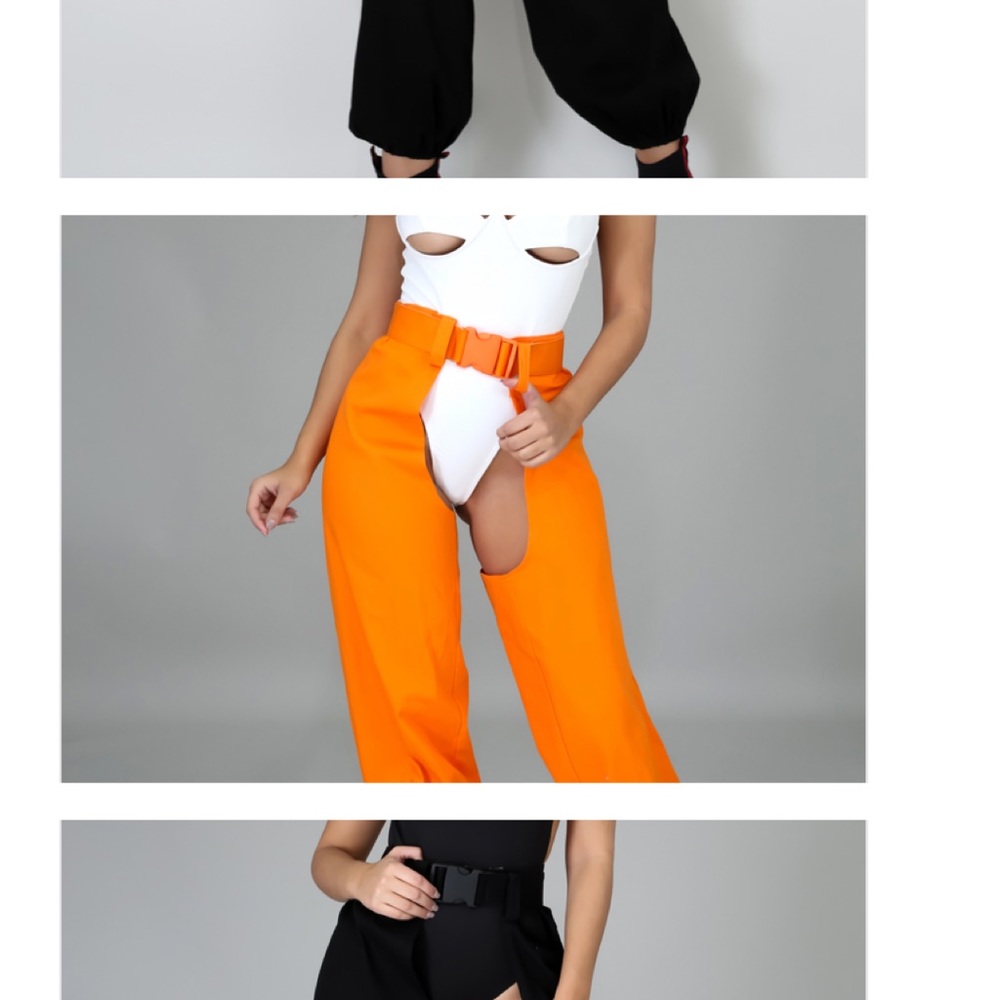 Buns out Jeans |  orange | trendy pants